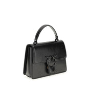 PINKO Black Calf Leather Shoulder Bag