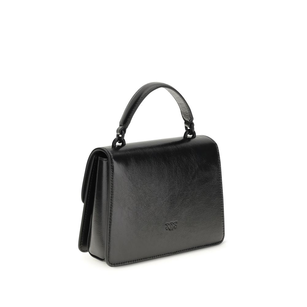 PINKO Black Calf Leather Shoulder Bag