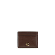 PINKO Bordeaux Calf Leather Card Holder