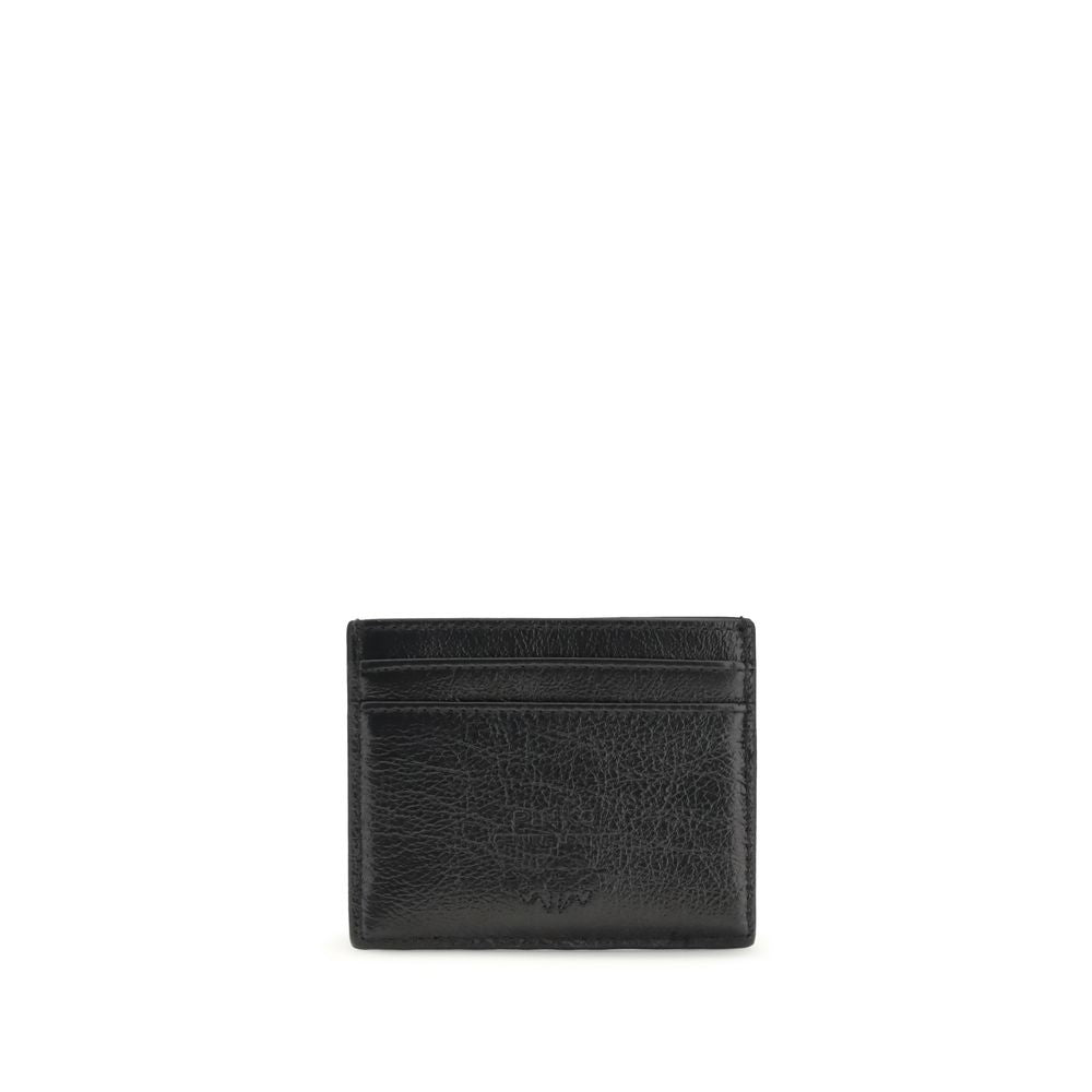 PINKO Black Calf Leather Card Holder