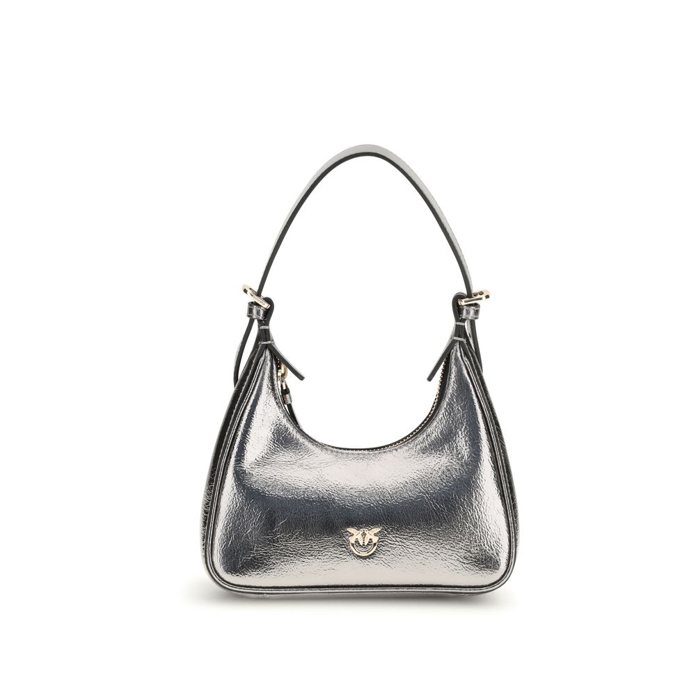 PINKO Silver Leather Shoulder Bag