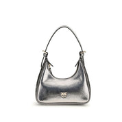 PINKO Silver Leather Shoulder Bag