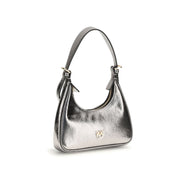 PINKO Silver Leather Shoulder Bag