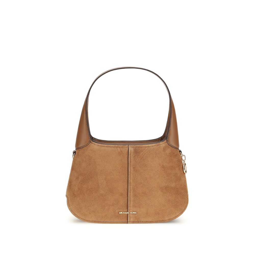 Michael Kors Beige Calf Leather Suede Shoulder Bag
