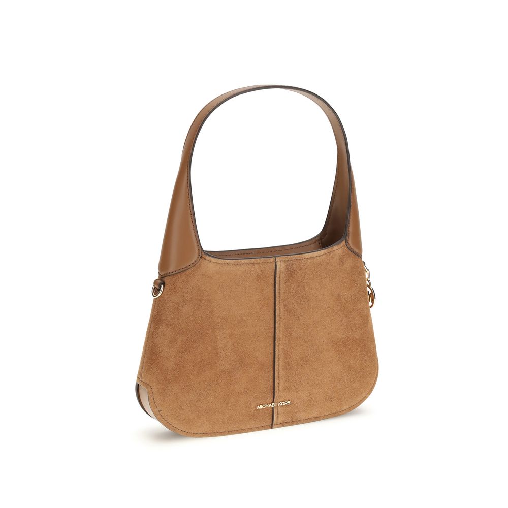 Michael Kors Beige Calf Leather Suede Shoulder Bag