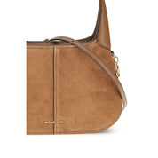 Michael Kors Beige Calf Leather Suede Shoulder Bag