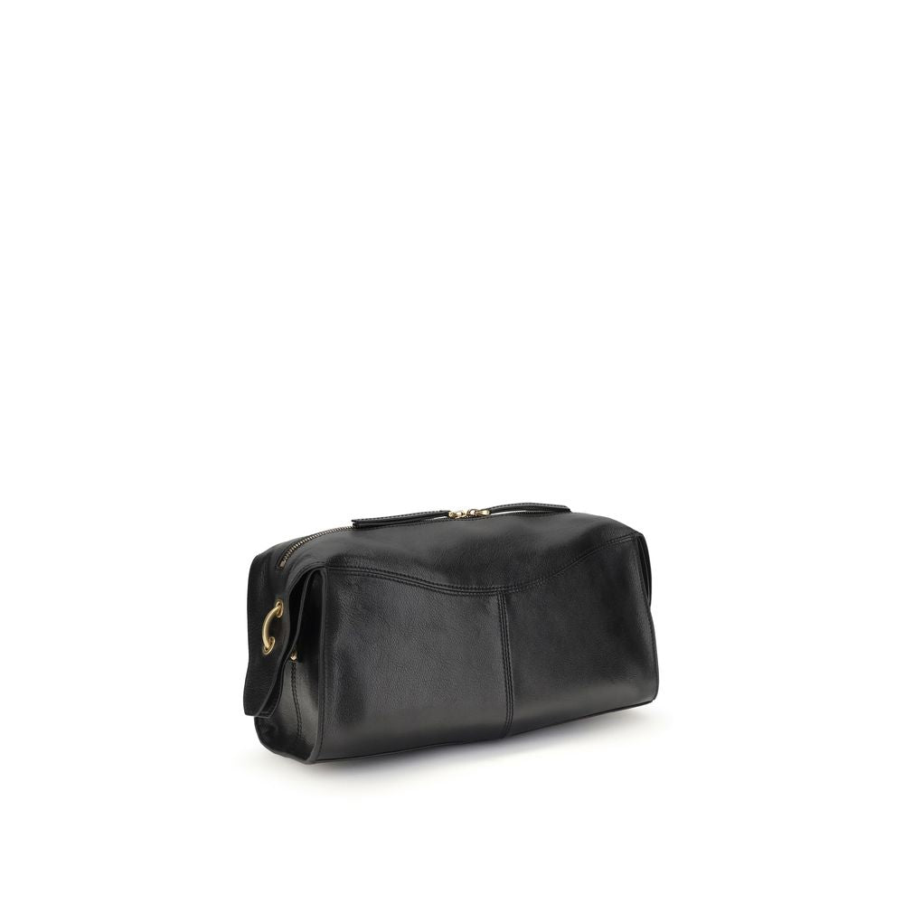 Balmain Black Calf Leather Shoulder Bag