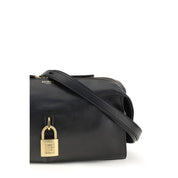Balmain Black Calf Leather Shoulder Bag