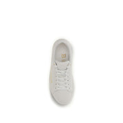 Balmain White Calf Leather Low Top Sneakers