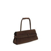Moschino Brown Calf Leather Shoulder Bag