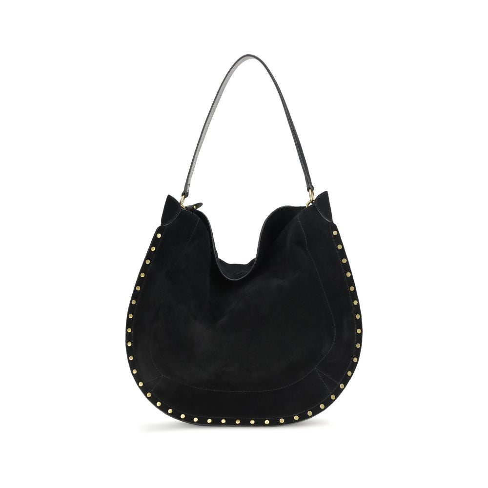 Isabel Marant Black Calf Leather Oskan Soft Shoulder Bag