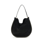 Isabel Marant Black Calf Leather Oskan Soft Shoulder Bag