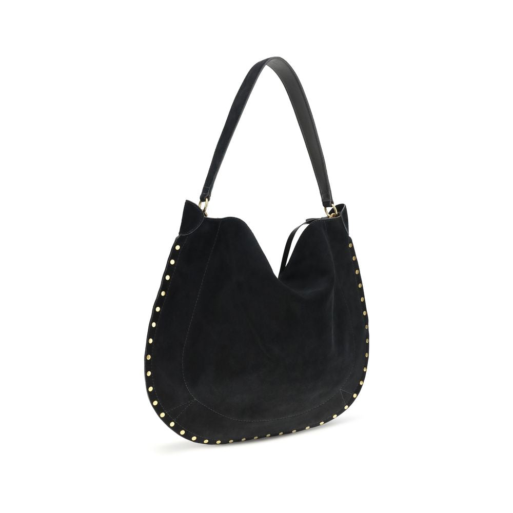 Isabel Marant Black Calf Leather Oskan Soft Shoulder Bag
