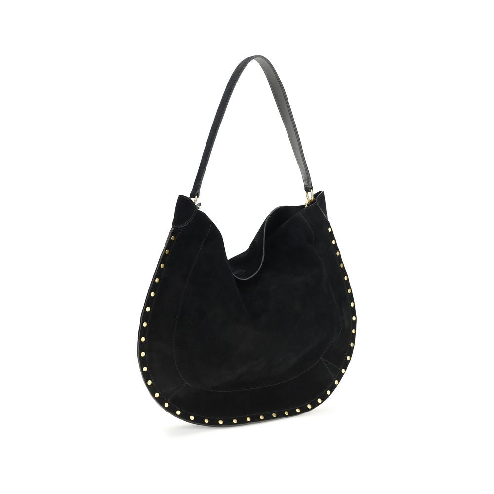 Isabel Marant Black Calf Leather Oskan Soft Shoulder Bag