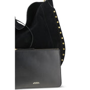 Isabel Marant Black Calf Leather Oskan Soft Shoulder Bag