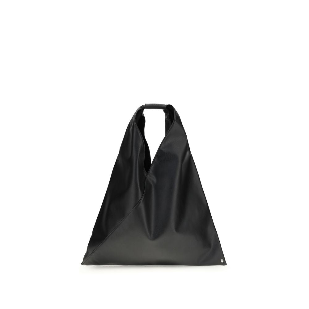 MM6 Maison Margiela Black Faux Leather Handbag