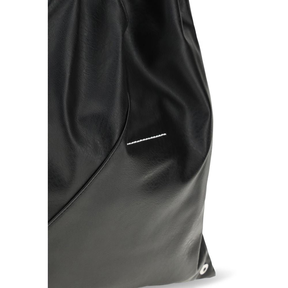 MM6 Maison Margiela Black Faux Leather Handbag