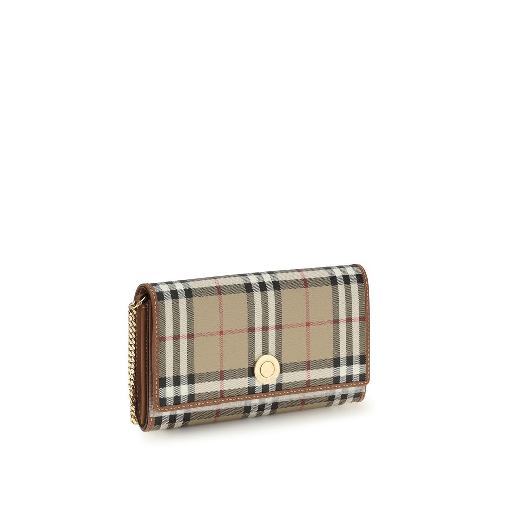 Burberry Beige Polyethylene Chain Wallet