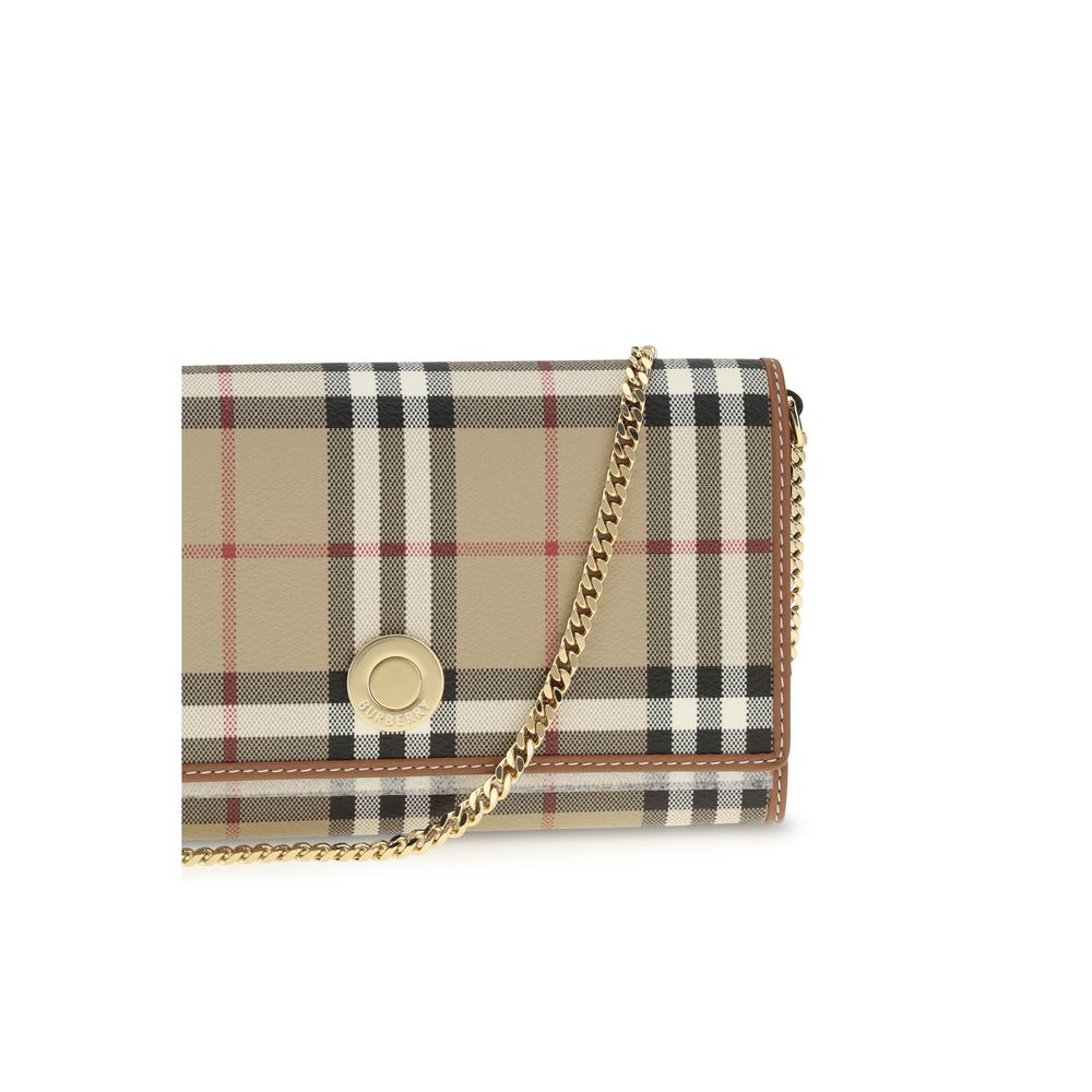 Burberry Beige Polyethylene Chain Wallet