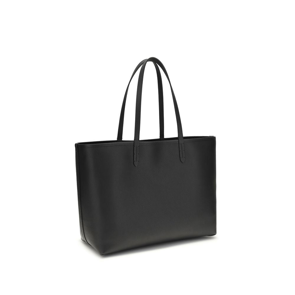 Burberry Black Calf Leather Reversible Tote Bag