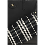 Burberry Black Calf Leather Reversible Tote Bag