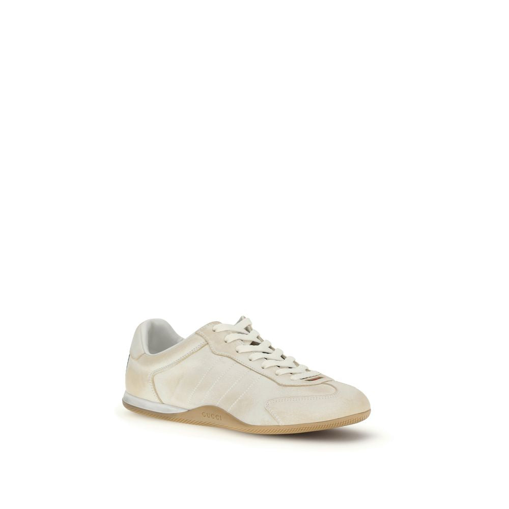 Gucci Black Calf Leather Low Top Sneakers
