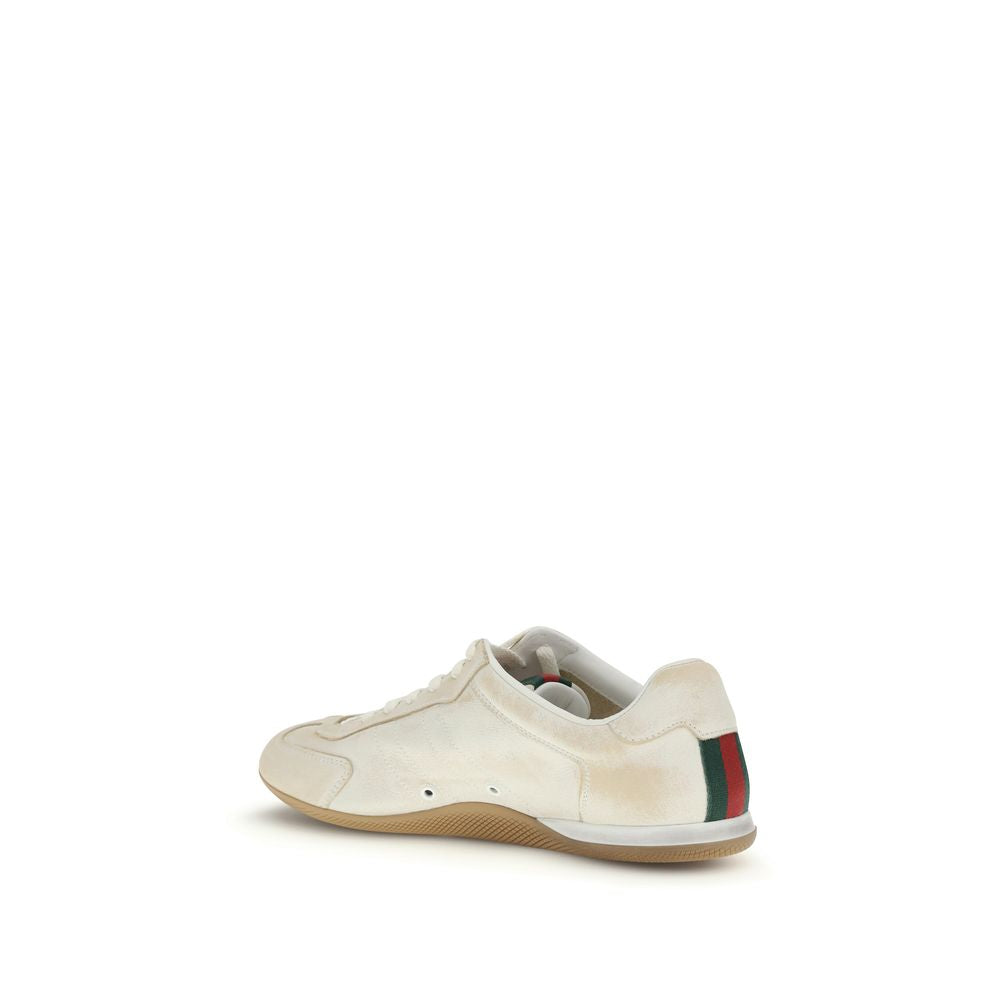 Gucci Black Calf Leather Low Top Sneakers