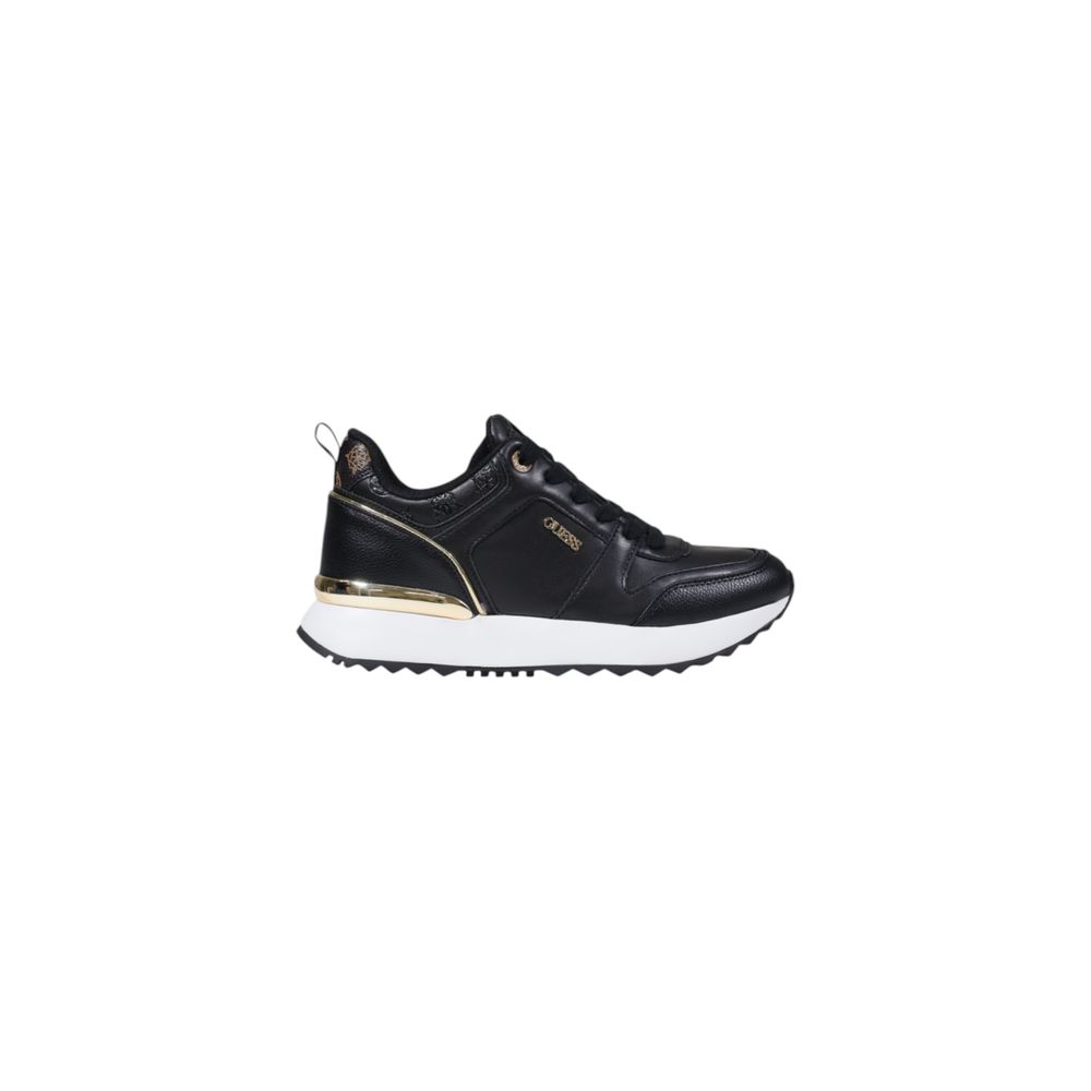Guess Black Polyurethane Low Top Sneakers
