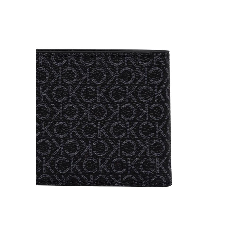 Calvin Klein Black Recycled Polyester Billfold Wallet