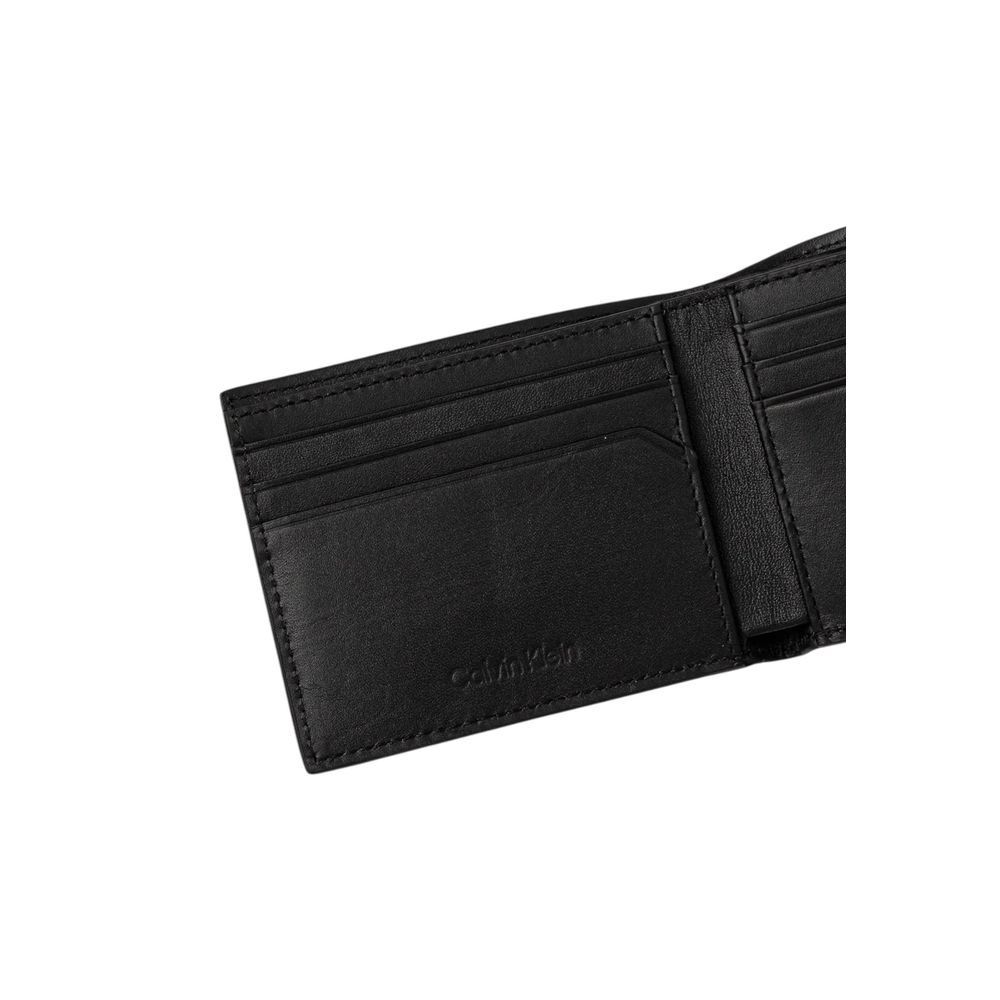 Calvin Klein Black Recycled Polyester Billfold Wallet