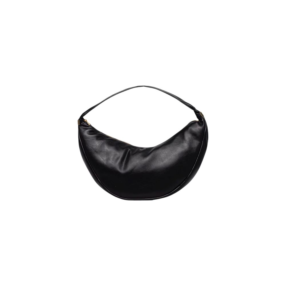 Calvin Klein Black Polyurethane Crescent Handbag