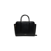 Calvin Klein Black Leather Carryall Mini Tote Bag