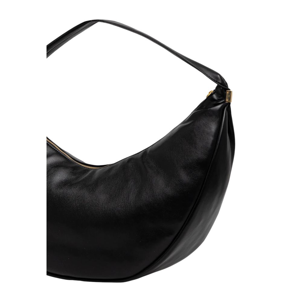 Calvin Klein Black Polyurethane Crescent Handbag