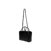 Calvin Klein Black Leather Carryall Mini Tote Bag