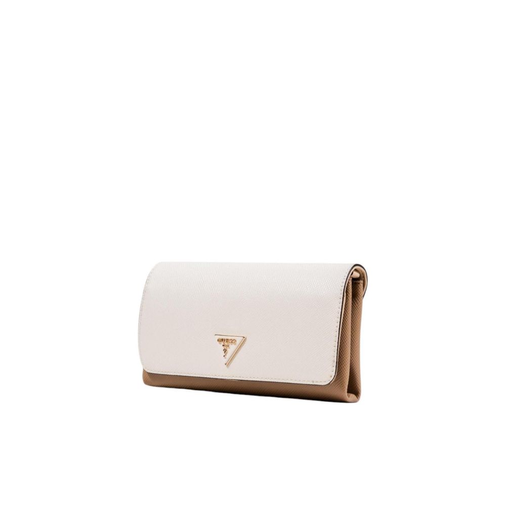 Guess Beige Polyurethane Clutch Bag