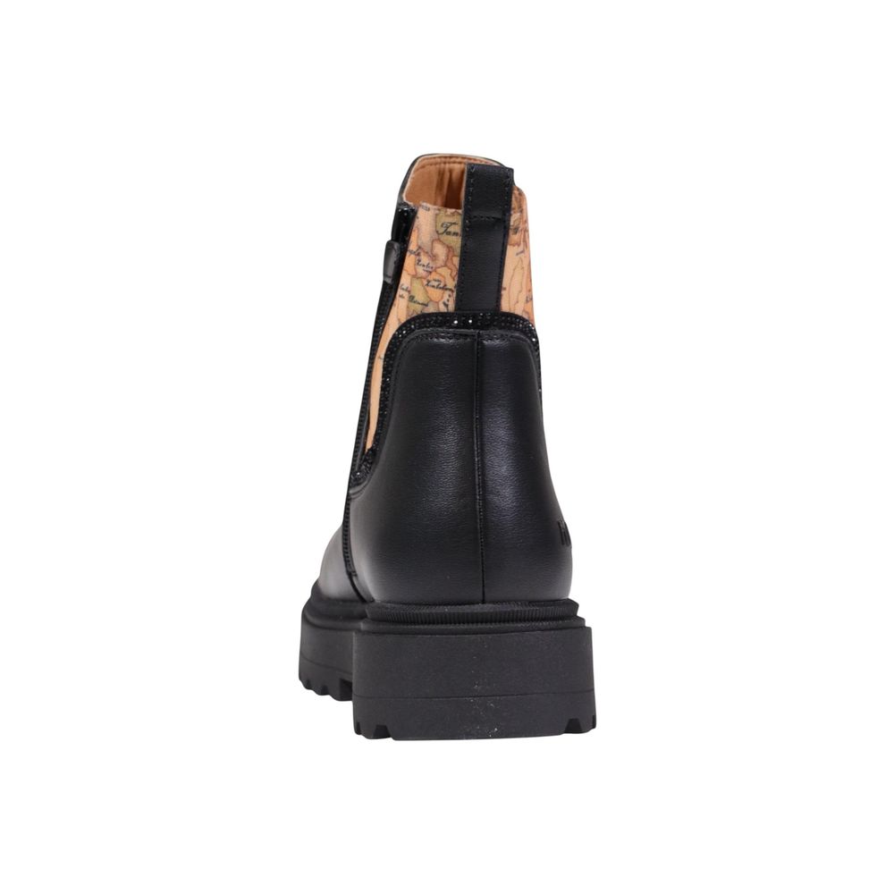 Alviero Martini Prima Classe Black Polyurethane Ankle Boots