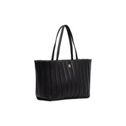 Tommy Hilfiger Black Polyurethane Tote Bag