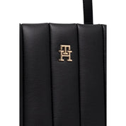 Tommy Hilfiger Black Polyurethane Tote Bag