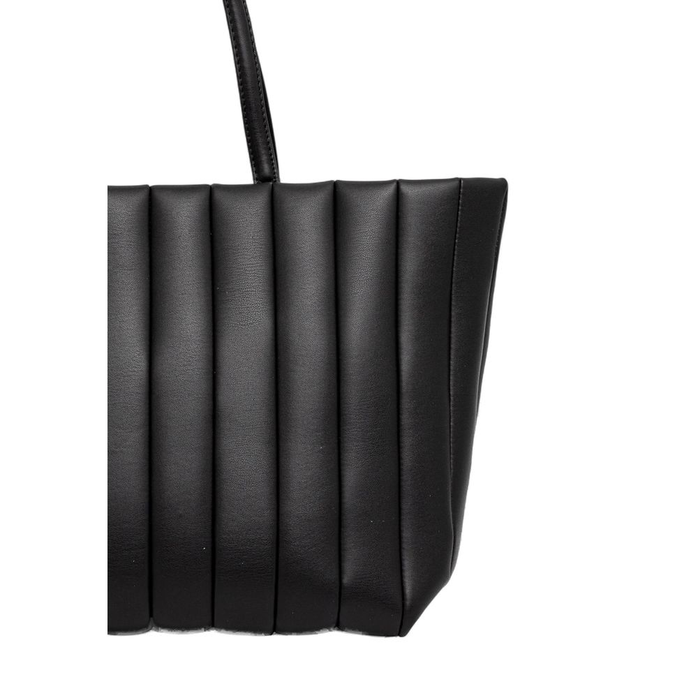 Tommy Hilfiger Black Polyurethane Tote Bag