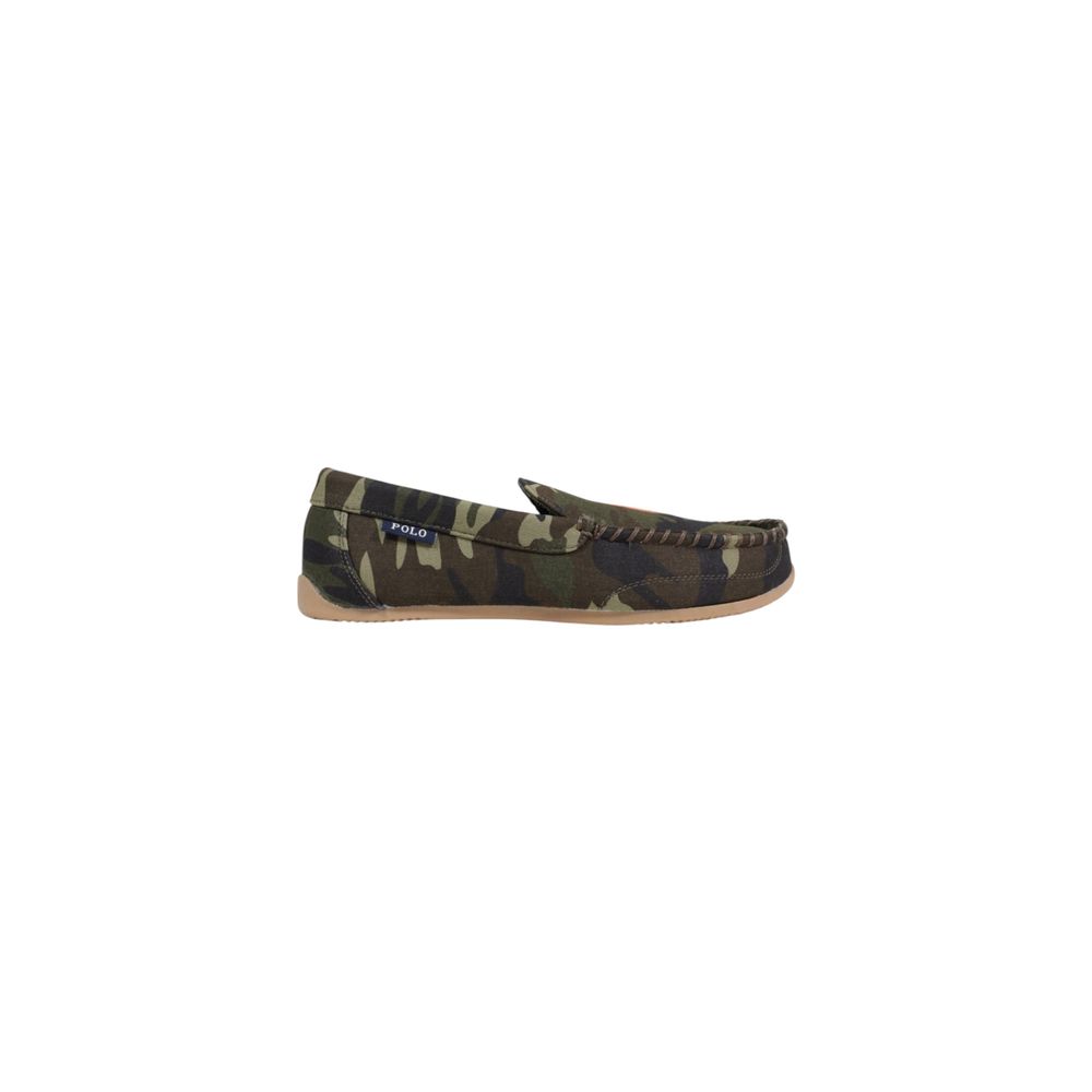 Ralph Lauren Green Camouflage Textile Slippers