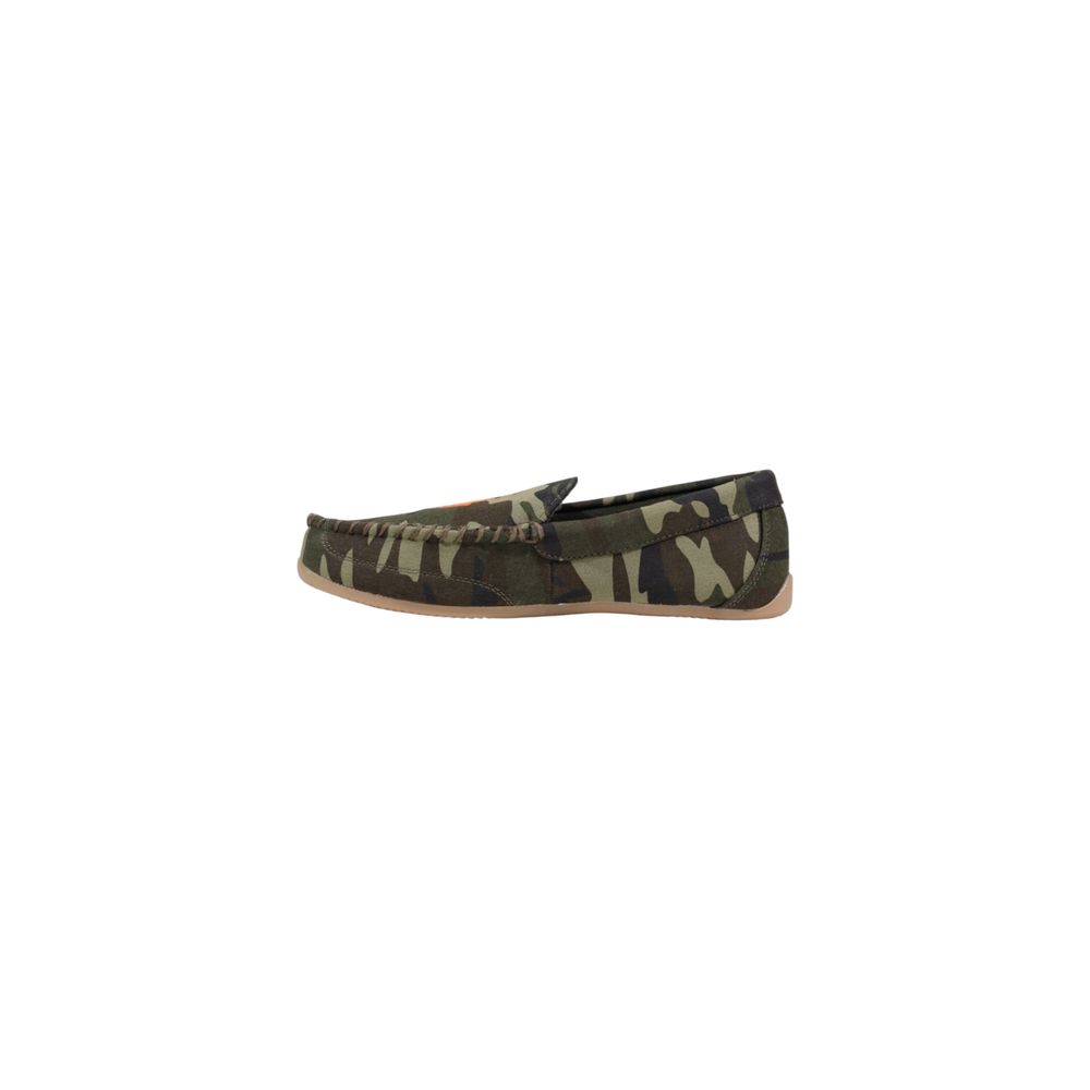 Ralph Lauren Green Camouflage Textile Slippers