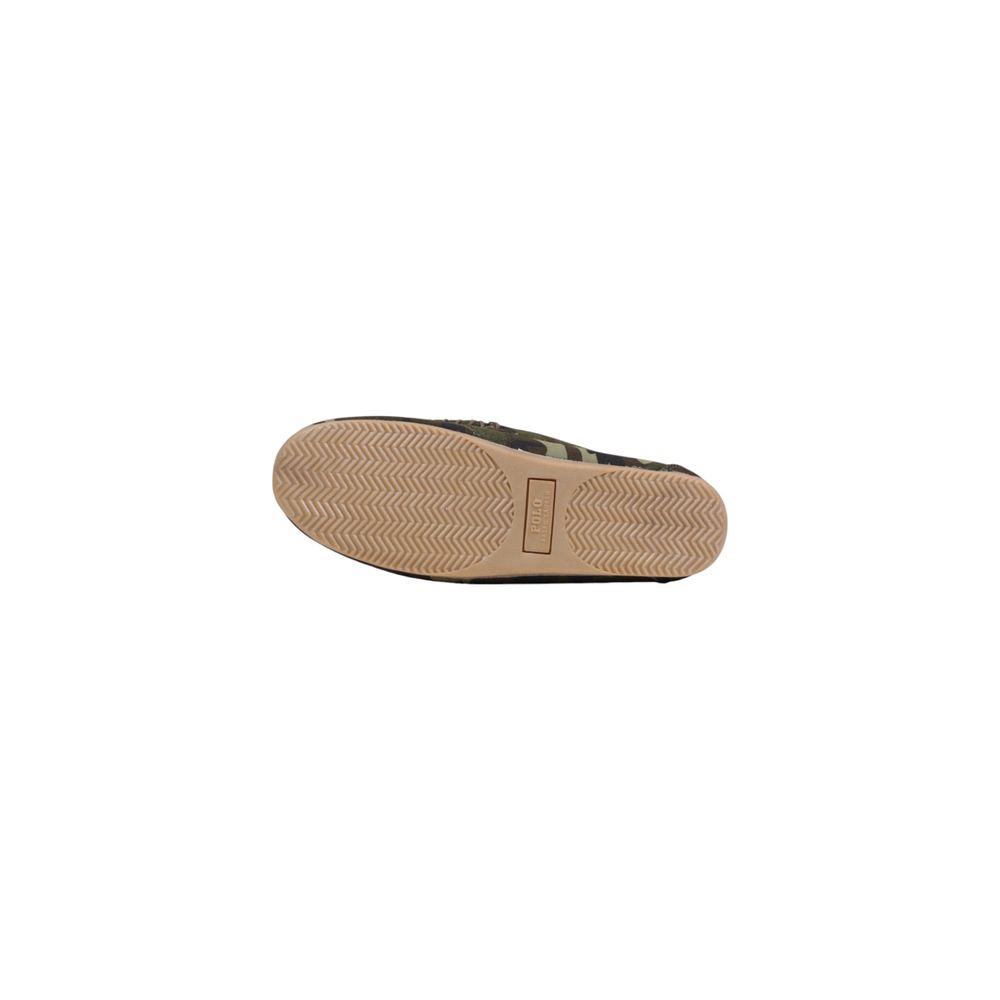 Ralph Lauren Green Camouflage Textile Slippers