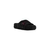 Ralph Lauren Black Textile Platform Slippers