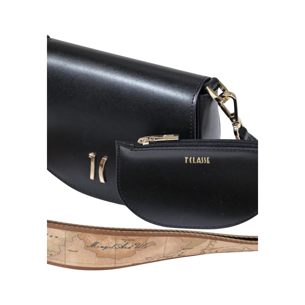 Alviero Martini Prima Classe Black Leather Small Shoulder Bag