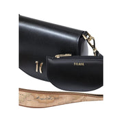 Alviero Martini Prima Classe Black Leather Small Shoulder Bag