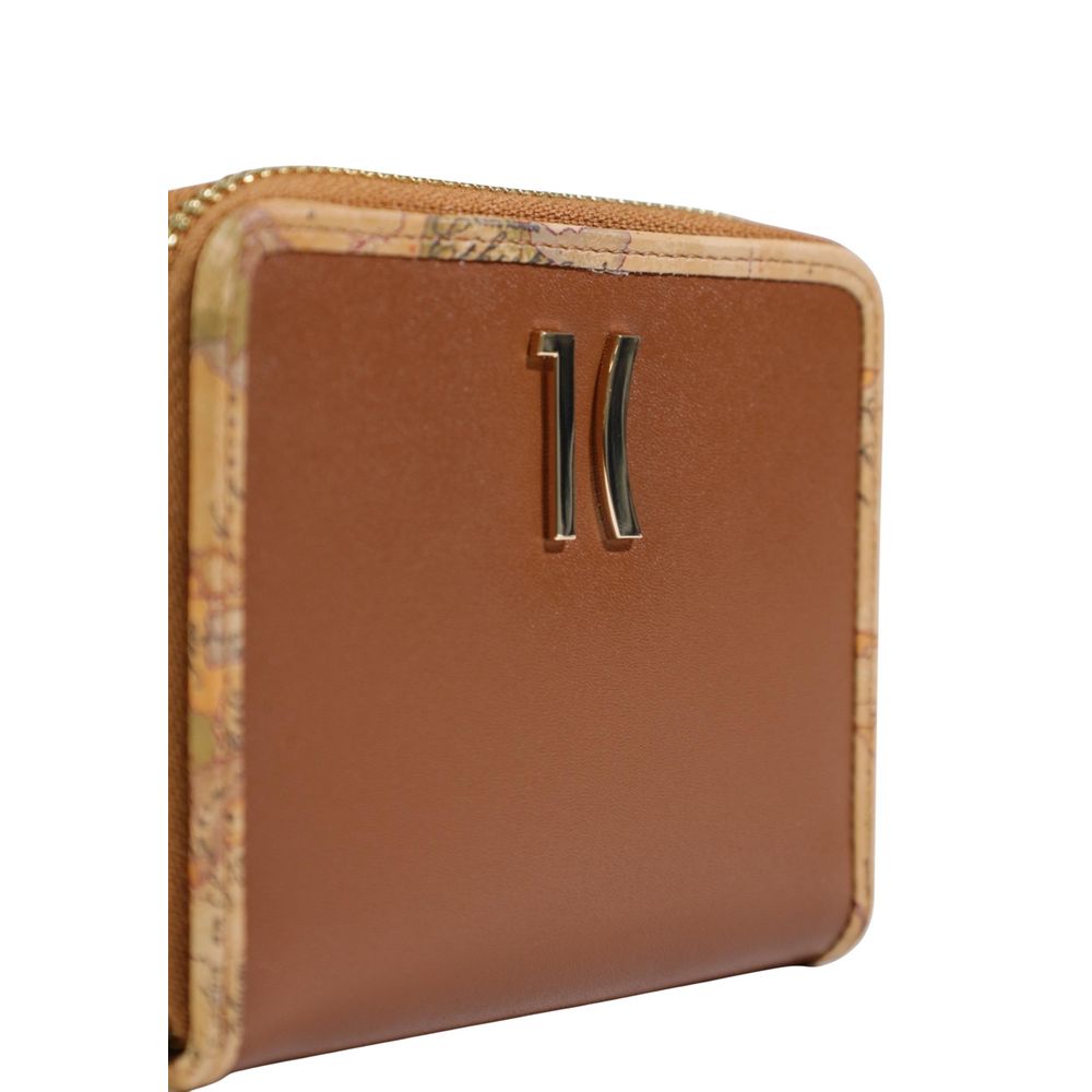 Alviero Martini Prima Classe Brown Leather Small Ziparound Wallet