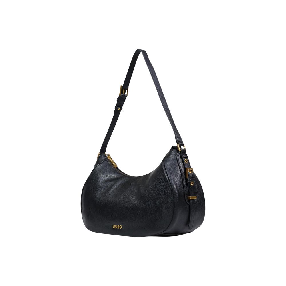 Liu Jo Black Eco-Leather Hobo Bag