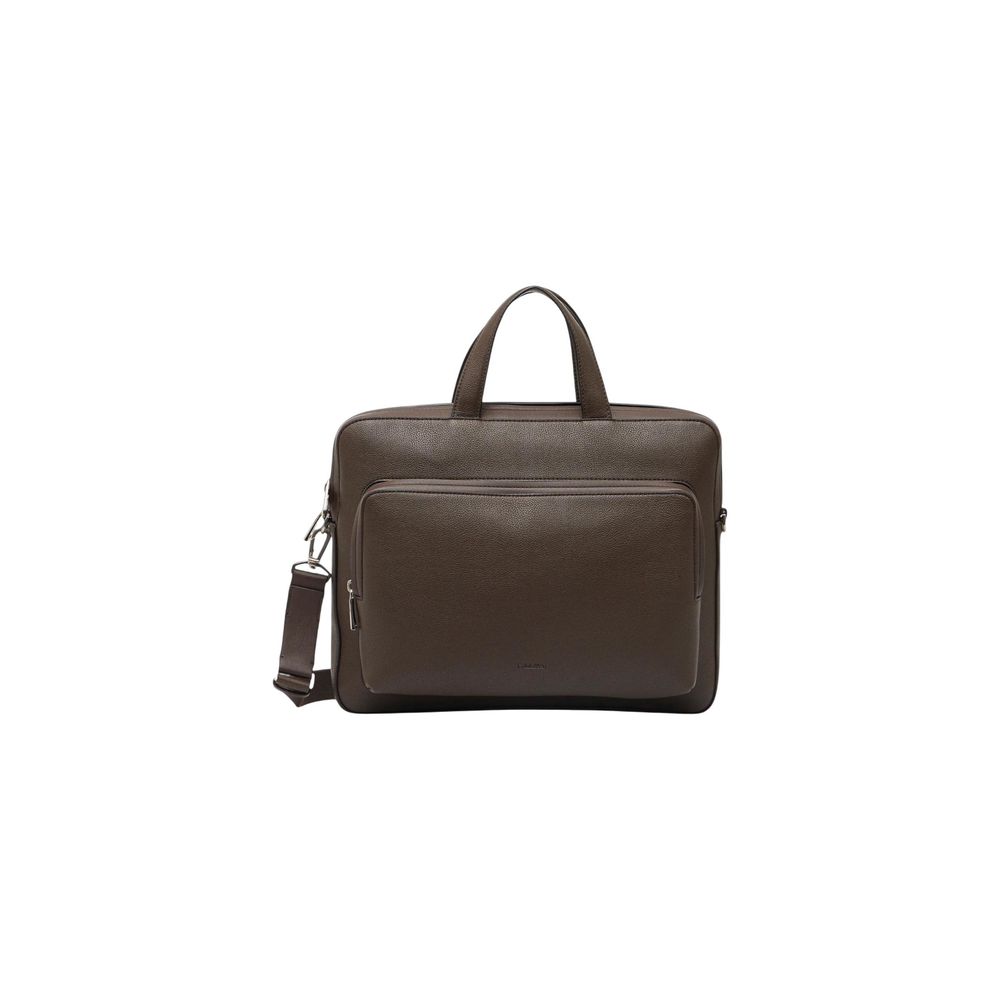 Calvin Klein Brown Polyurethane Briefcase