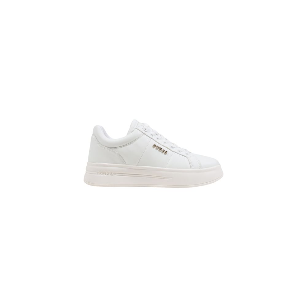 Guess White Polyurethane Platform Sneakers