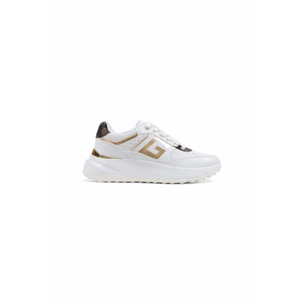Guess White Polyurethane Blend Chunky Sneakers